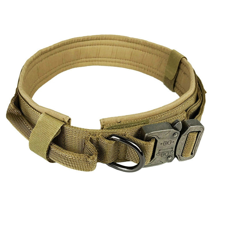Dog Tag Nylon Tactical Collar With Handle Training Personalized-13