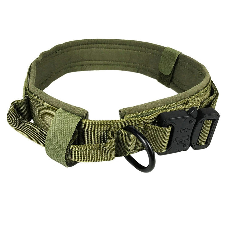 Dog Tag Nylon Tactical Collar With Handle Training Personalized-17
