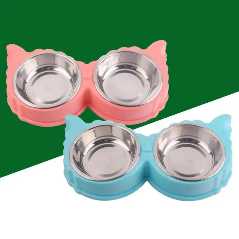Sleek Dual Pet Bowl Station for Food and Water Convenience-4